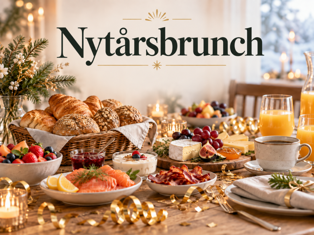 Frokostbord. AI-genereret